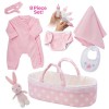 [It'S A Girl!] Adoption Reborn Baby Essentials-8Pcs Gift Set