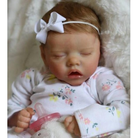 17'' Lifelike Realistic Fowler Sleeping Reborn Baby Doll Girl , Birthday Present Gift