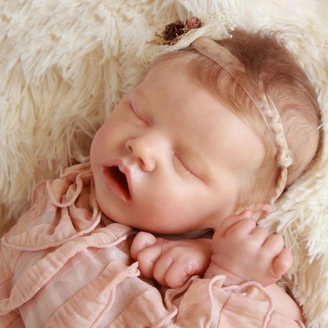 17'' Lifelike Realistic Linda Sleeping Reborn Baby Doll Girl , Birthday Present Gift