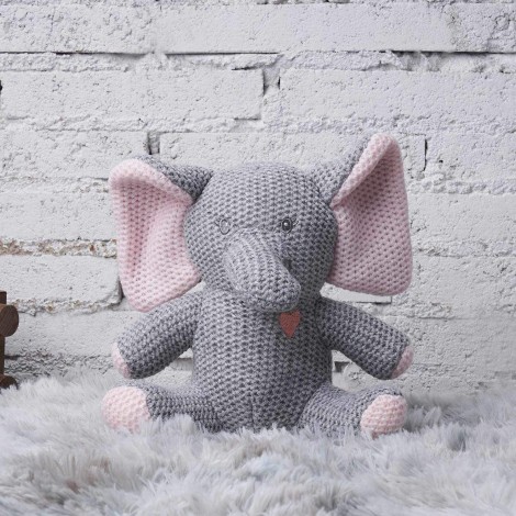 [New] Calming Toy Knitted Doll-Best companionship for Baby- Elephant