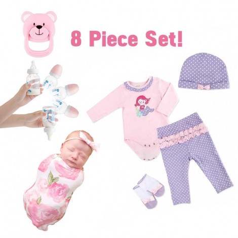 Adorable Adoption Reborn Baby Essentials-8Pcs Gift Set A