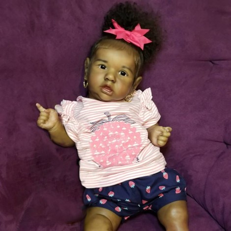 Hot Realistic 22'' Jackeline Black Reborn Vinyl  Baby Dolls