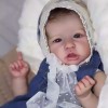 22'' Little Alyssa Reborn Eyes Open Handmade Weighted Vinyl Silicone Baby Doll Girl