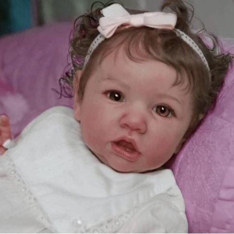22'' Sweet Caroline Reborn Baby Doll, Soft Silicone Realistic Looking Newborn Vinyl Dolls