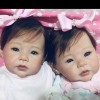 20 '' Real Lifelike Twins Sister Fidelia and Fiona Reborn Baby Doll Girl