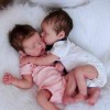 17 '' Real Lifelike Twins Sister Priscilla and Sara Reborn Baby Doll Girl
