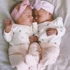 19.5 '' Real Lifelike Twins Sister Sebastiane and Sibyl Reborn Baby Doll Girl