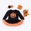 4 Pcs Long Sleeve Halloween Pumpkin Dress Suit for 20