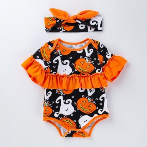 Pumpkin Ghost Romper Suit for 20
