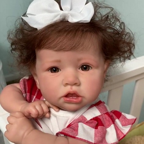 22'' Twin Sister Erica And Adele Reborn Baby Doll Girl, Beautiful Handmade Baby Doll