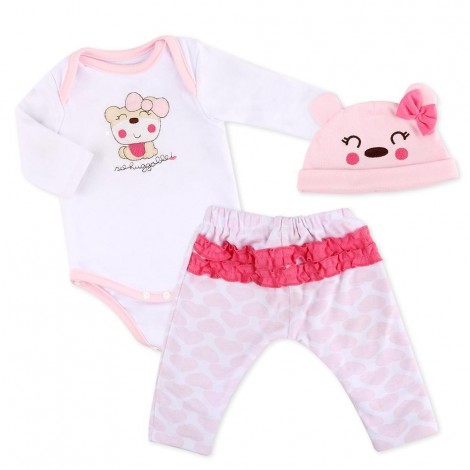 Reborn Dolls Baby Clothes Pink Outfits For 20