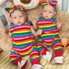 22'' Twin Sisters Little Veda And Sariah Reborn Baby Doll Girl, Handmade Weighted Vinyl Silicone  Babies Dolls