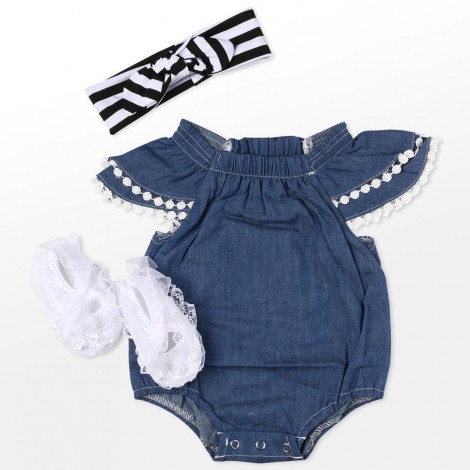 Reborn Dolls Baby Clothes Blue Outfits For 20