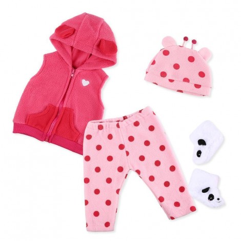 Reborn Dolls Baby Clothes Red Outfits For 20