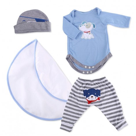 Reborn Dolls Baby Clothes Blue Outfits For 20