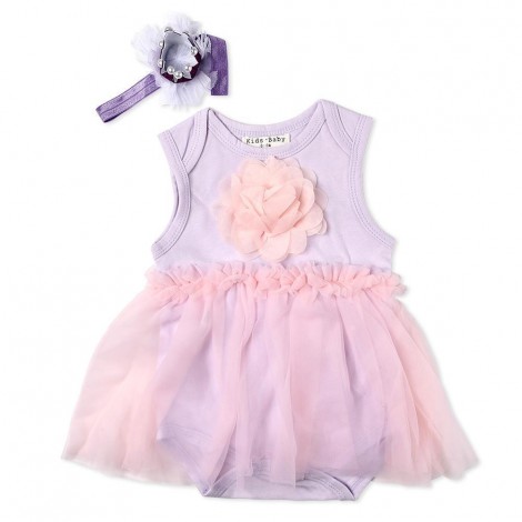 Reborn Dolls Baby Clothes Purple Dress For 20