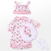 Reborn Dolls Baby Clothes Pink Outfit For 20