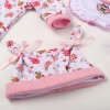 Reborn Dolls Baby Clothes Pink Outfit For 20