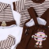Reborn Dolls Baby Clothes Brown Outfits For 20