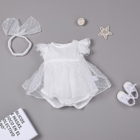 White Princess Lace Sweet Cute Princess Dress For 22'' Reborn Baby Doll Girl
