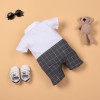 White Gray Shirt Short Sleeve Bodysuit For 22'' Reborn Baby Doll Boy