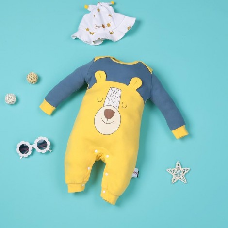 Real Cartoon Lion Yellow Jumpsuit For 22'' Reborn Baby Doll Boy