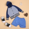 Grey Button Jacket And Blue Pant Set For 22'' Reborn Baby Doll Boy