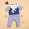 Gray Cartoon Bear Tee And Pants Suit For 22'' Reborn Baby Doll Boy/Girl