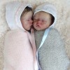 17 '' Real Lifelike Twins Sister Debra And Demi Sleeping Reborn Baby Doll Girl , Birthday Present Gift