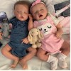 17 '' Real Lifelike Twins Sister Daphne  And Lloyd Sleeping Reborn Baby Doll Girl , Birthday Present Gift