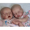 17 '' Real Lifelike Twins Sister Dolly  And Lloyd Sleeping Reborn Baby Doll Girl , Birthday Present Gift