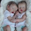 17 Inch Real Lifelike Twins  Hilda And Nettie Reborn Baby Doll Girl
