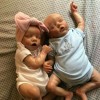 17 Inch Real Lifelike Twins  Tamika And Gaborne Reborn Baby Doll Girl