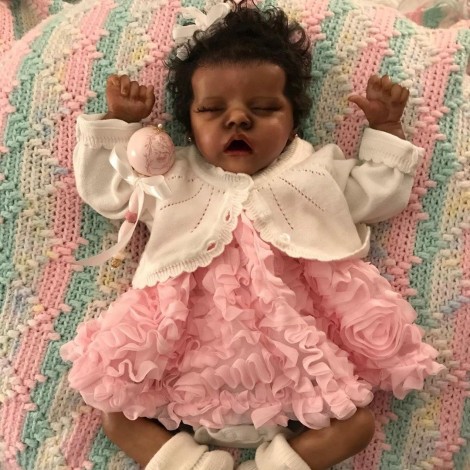 17 Inch Lifelike Realistic Derrick Reborn Baby Doll Girl，Children Gift