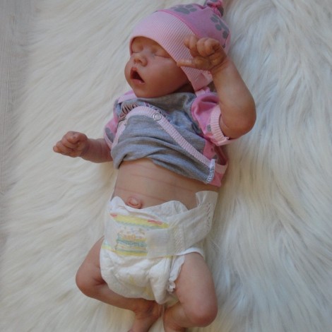 17 Inch Softtouch Real Lifelike Kinley Reborn Baby Doll Girl，Lifelike Kids Gifts