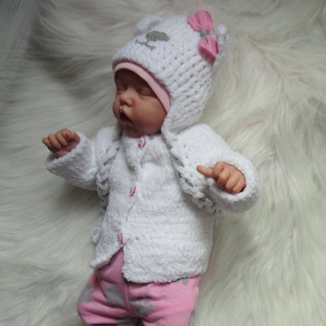 17 Inch Softtouch Real Lifelike Paris Reborn Baby Doll Girl，Handmade Realistic Baby Doll For Girls