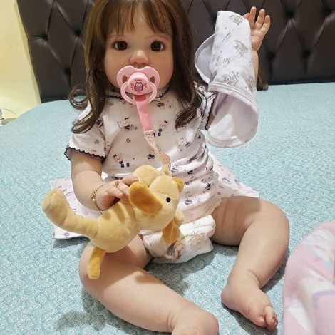 Lifelike 22'' Little Cute Gigi Reborn Baby Doll Girl