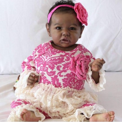 22'' Little Elliot Reborn Baby Doll Girl,Handmade Realistic Baby Doll For Children