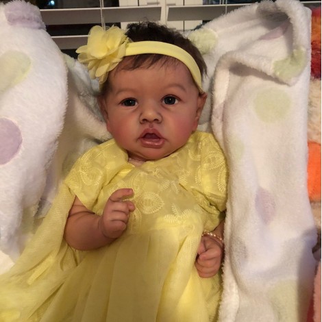 22'' Little Perry Reborn  Baby Doll Girl, Realistic＆Lifelike Newborn Baby Dolls