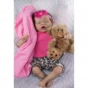 17''  Giovanna Reborn Baby Doll Girl, Soft Vinyl Silicone Lifelike Kids Gifts Toy