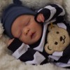 17.5'' Piedra Truly Sleeping Reborn Baby Boy Doll Toy With Coos And 