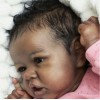 22 Inch African American Reborn Girl Doll Named Chaya - Best Xmas Reborn Toddler Baby Doll Gift