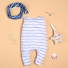 Leisure Blue Striped Jumpsuit For 22'' Reborn Baby Doll Boy/Girl