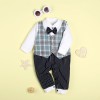 Gentleman Bowknot Decor Stripe Long-Sleeve Jumpsuit For 22'' Reborn Baby Doll Boy