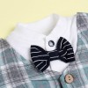 Gentleman Bowknot Decor Stripe Long-Sleeve Jumpsuit For 22'' Reborn Baby Doll Boy