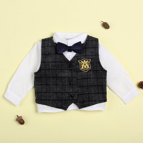 Gentleman Bow Tie Top For 22'' Reborn Baby Doll Boy
