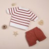 Cute Brown Stripe Suit For 22'' Reborn Baby Doll Girl/Boy