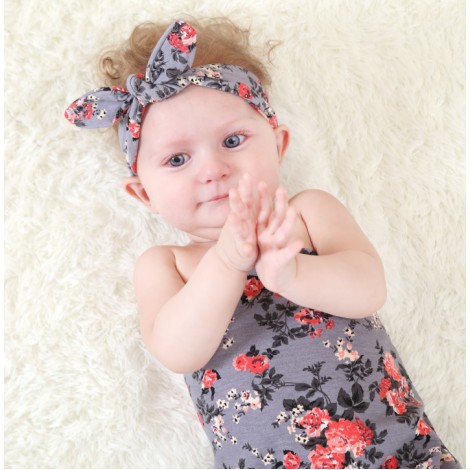 Adorable Baby Swaddle Blanket And Headband Set