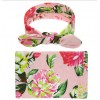 Adorable Baby Swaddle Blanket And Headband Set