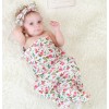 Adorable Baby Swaddle Blanket And Headband Set